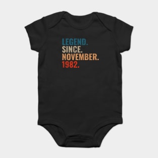 Legend since November 1982 Retro 1982 birthday shirt Baby Bodysuit